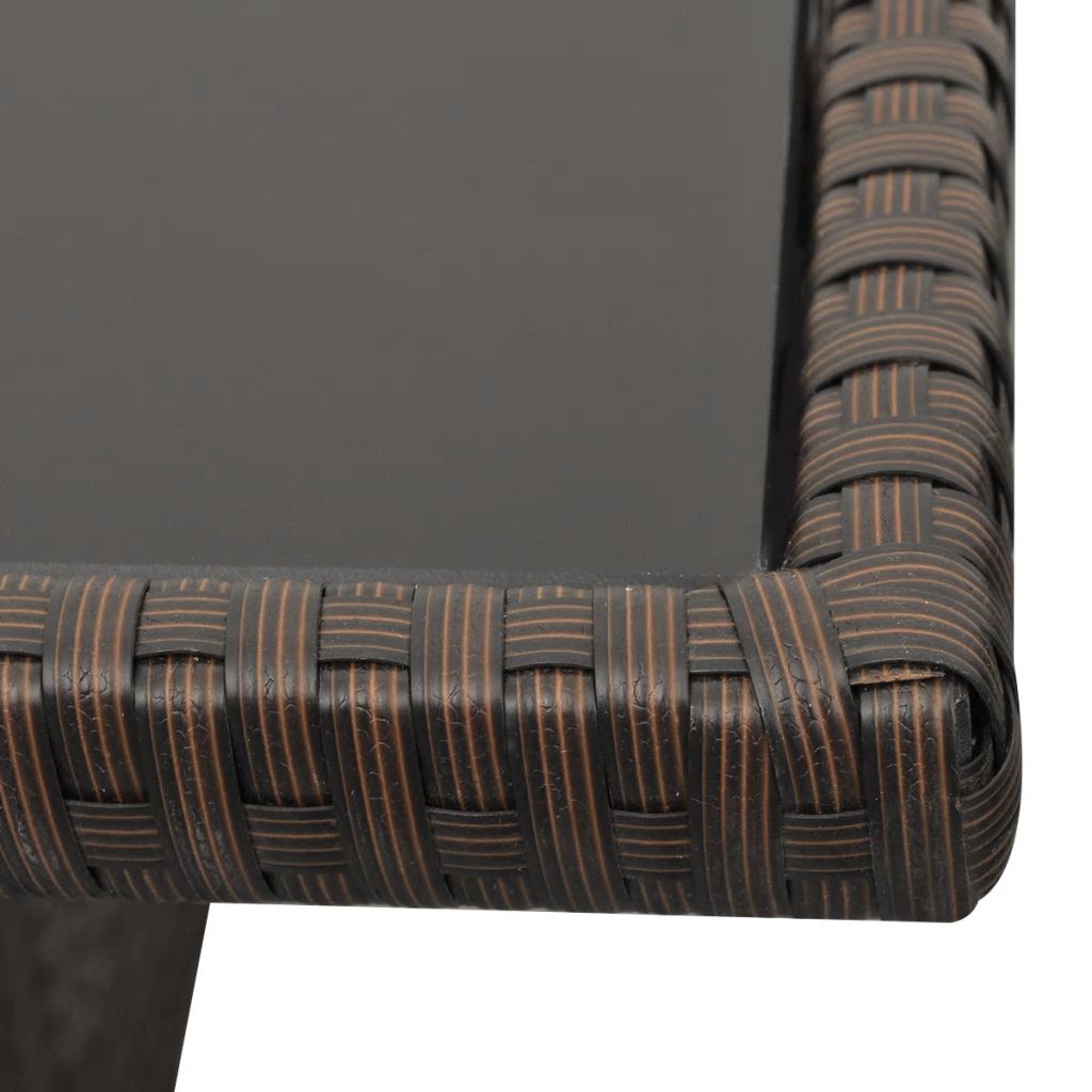 vidaXL Patio Furniture Set Conversation Set Sectional Sofa with Table Rattan-9