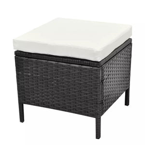 vidaXL Patio Furniture Set Conversation Set Sectional Sofa with Table Rattan-19