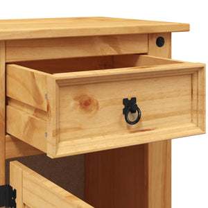 vidaXL Nightstand Storage Cabinet Table with Drawer Mexican Pine Corona Range-6