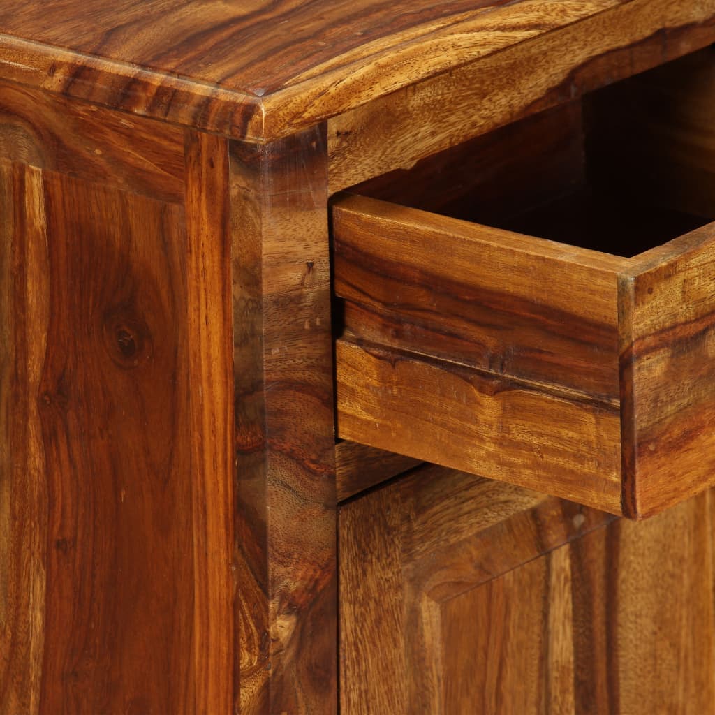 vidaXL Nightstand Storage Bedside Table for Home Bedroom Solid Wood Sheesham-11