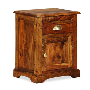 vidaXL Nightstand Storage Bedside Table for Home Bedroom Solid Wood Sheesham-6