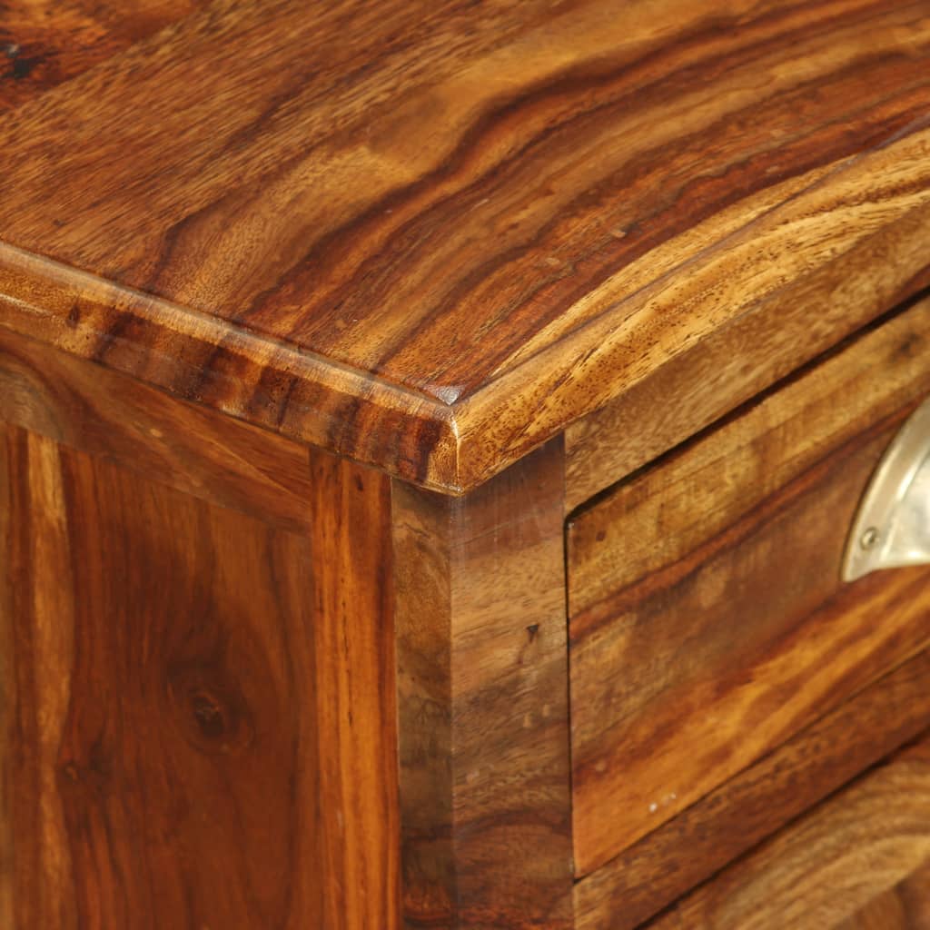vidaXL Nightstand Storage Bedside Table for Home Bedroom Solid Wood Sheesham-12