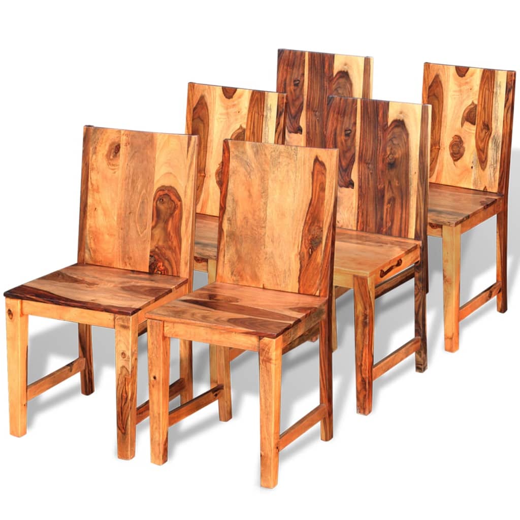 vidaXL Dining Chairs 2 pcs Solid Sheesham Wood-7