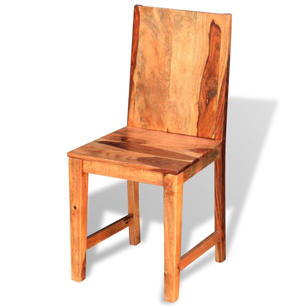 vidaXL Dining Chairs 2 pcs Solid Sheesham Wood-13