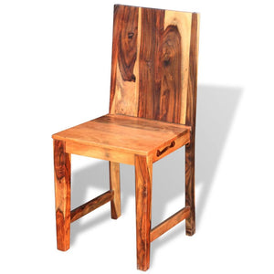 vidaXL Dining Chairs 2 pcs Solid Sheesham Wood-17