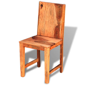 vidaXL Dining Chairs 2 pcs Solid Sheesham Wood-19