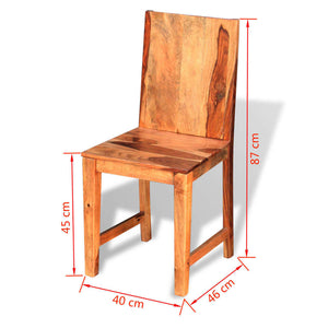 vidaXL Dining Chairs 2 pcs Solid Sheesham Wood-9