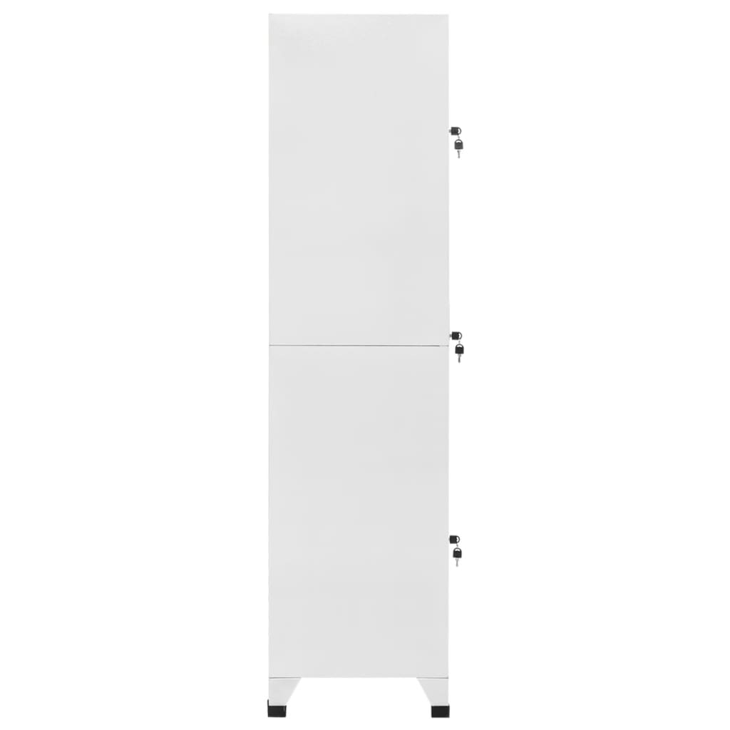 vidaXL Locker Cabinet with 3 Compartments 15"x17.7"x70.9"-2