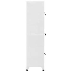vidaXL Locker Cabinet with 3 Compartments 15"x17.7"x70.9"-2