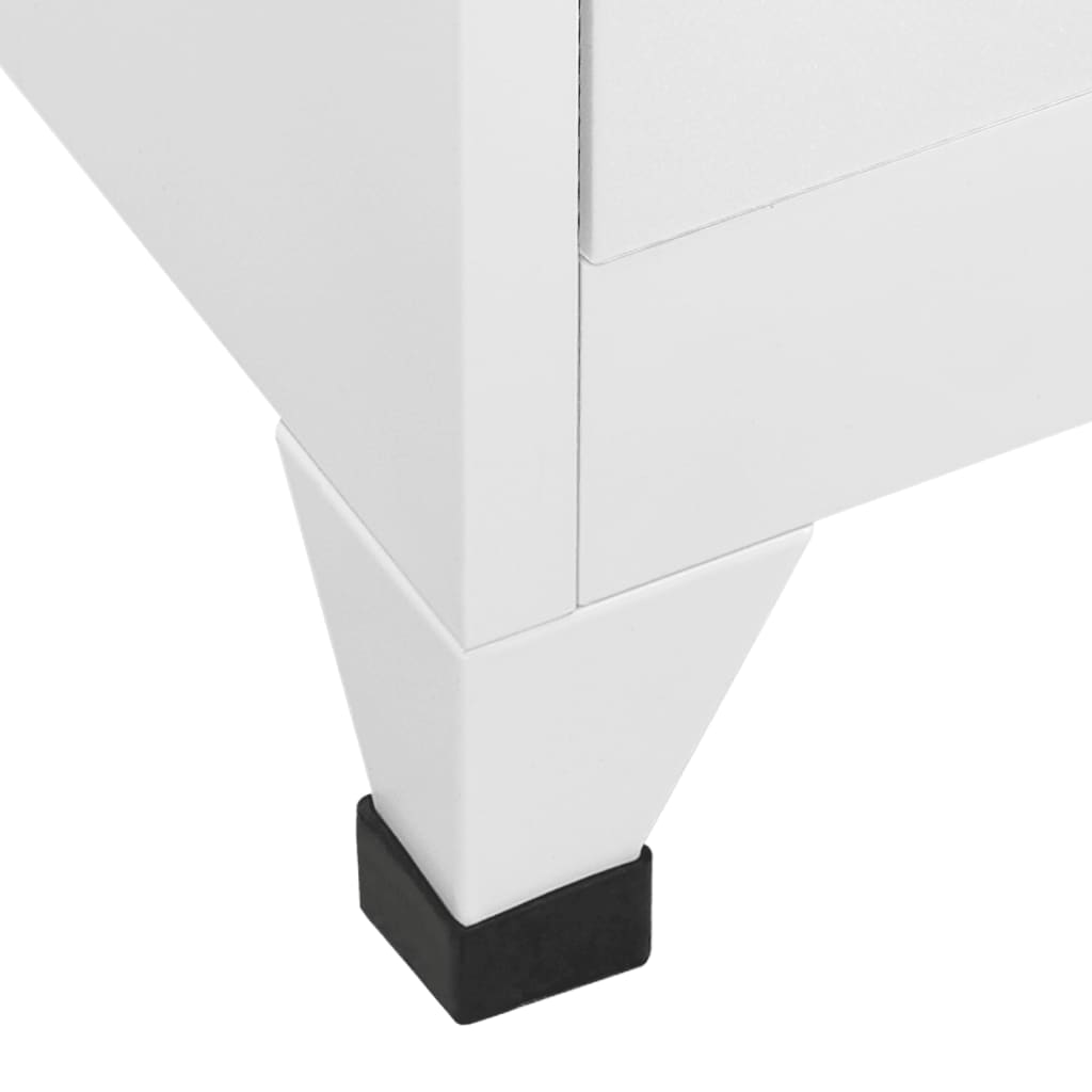 vidaXL Locker Cabinet with 3 Compartments 15"x17.7"x70.9"-7