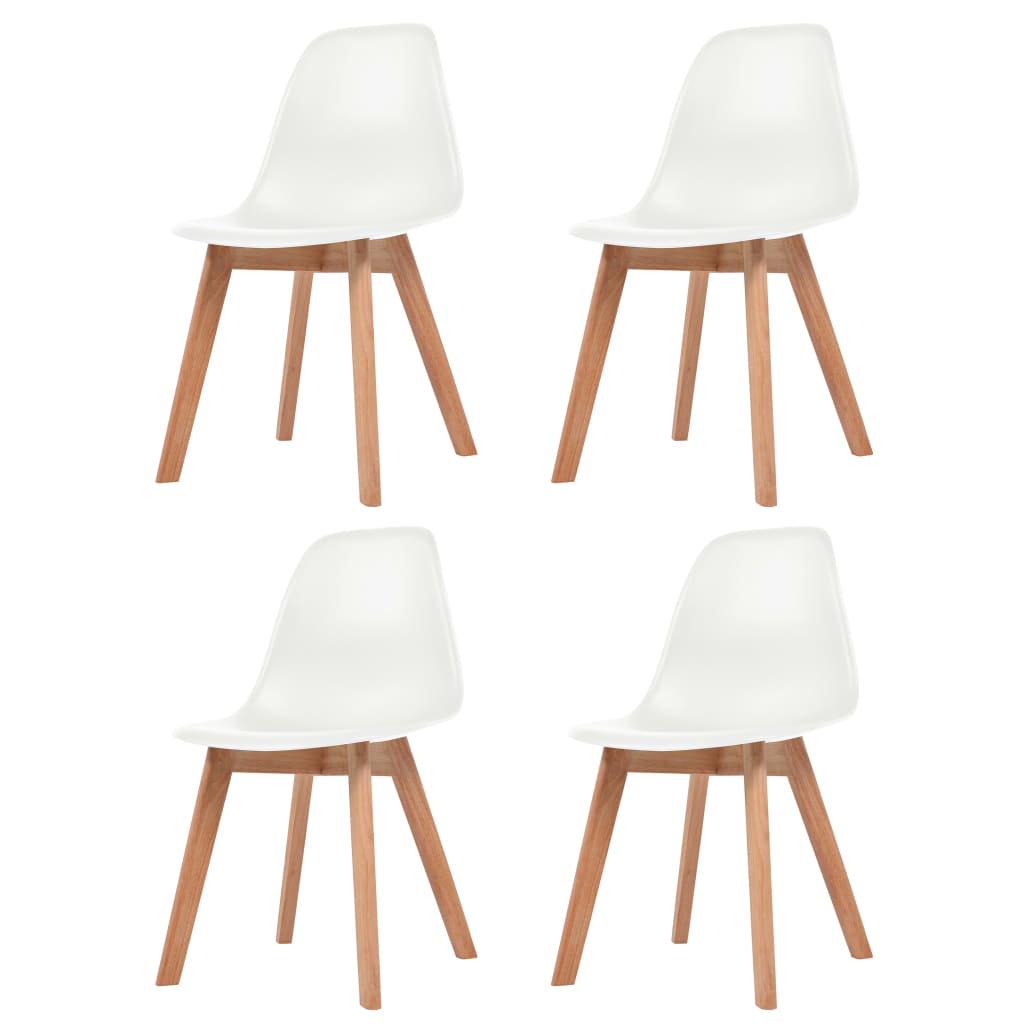 vidaXL Dining Chairs Accent Side Chair with Wooden Legs for Kitchen Plastic-24