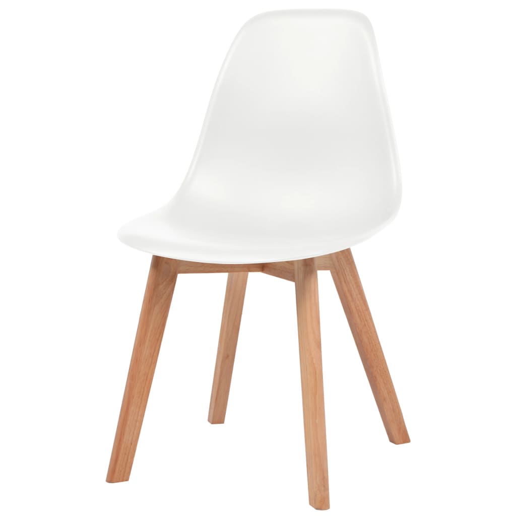 vidaXL Dining Chairs Accent Side Chair with Wooden Legs for Kitchen Plastic-14