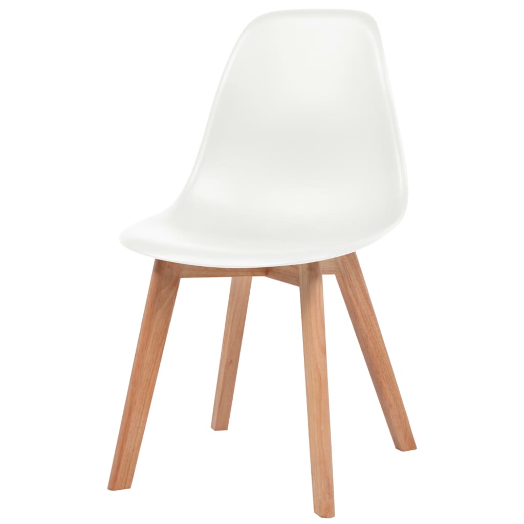 vidaXL Dining Chairs Accent Side Chair with Wooden Legs for Kitchen Plastic-46
