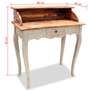 vidaXL Writing Desk Solid Reclaimed Wood 31.5"x15.7"x36.2"-4