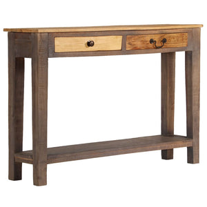 vidaXL Console Table Vintage Entryway Table with Storage Solid Wood Acacia-16