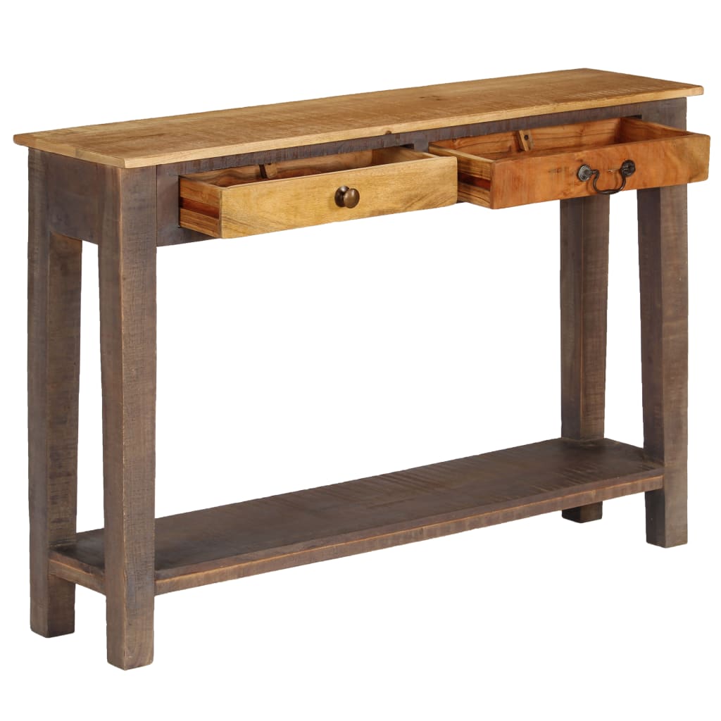 vidaXL Console Table Vintage Entryway Table with Storage Solid Wood Acacia-20