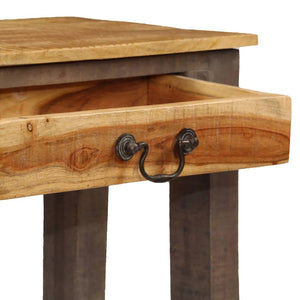 vidaXL Console Table Vintage Entryway Table with Storage Solid Wood Acacia-11