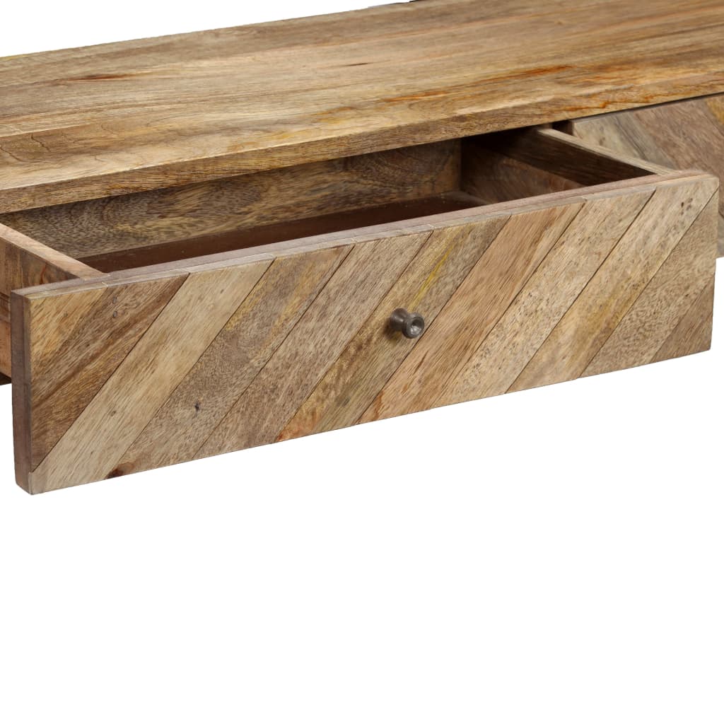 vidaXL Console Table Vintage Entryway Table with Storage Solid Wood Acacia-1