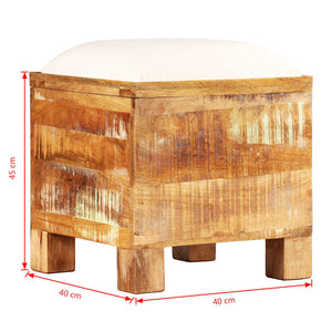 vidaXL Storage Bench Solid Reclaimed Wood 15.7"x15.7"x17.7"-1