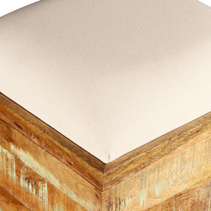 vidaXL Storage Bench Solid Reclaimed Wood 15.7"x15.7"x17.7"-7
