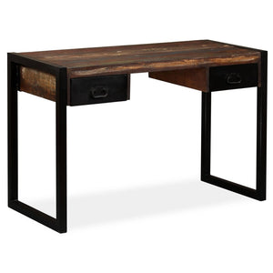 vidaXL Desk with 2 Drawers Solid Reclaimed Wood 47.2"x19.7"x29.9"-8