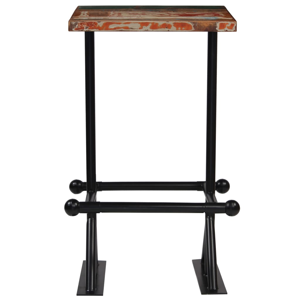 vidaXL Bar Table Kitchen Table Bistro Table Solid Reclaimed Wood Multicolor-29