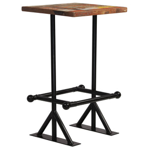 vidaXL Bar Table Kitchen Table Bistro Table Solid Reclaimed Wood Multicolor-17