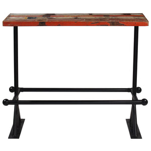 vidaXL Bar Table Kitchen Table Bistro Table Solid Reclaimed Wood Multicolor-5