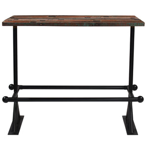 vidaXL Bar Table Kitchen Table Bistro Table Solid Reclaimed Wood Multicolor-24