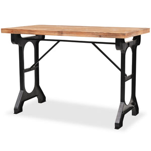 vidaXL Dining Table Solid Fir Wood Top 48"x25.6"x32.3"-2
