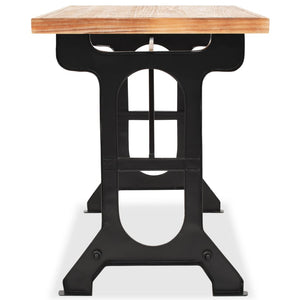 vidaXL Dining Table Solid Fir Wood Top 48"x25.6"x32.3"-4