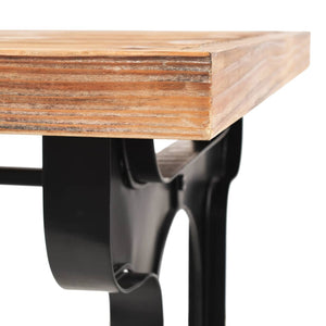 vidaXL Dining Table Solid Fir Wood Top 48"x25.6"x32.3"-5