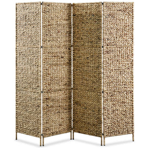 vidaXL Room Divider Folding Privacy Screen for Living Room Water Hyacinth-0