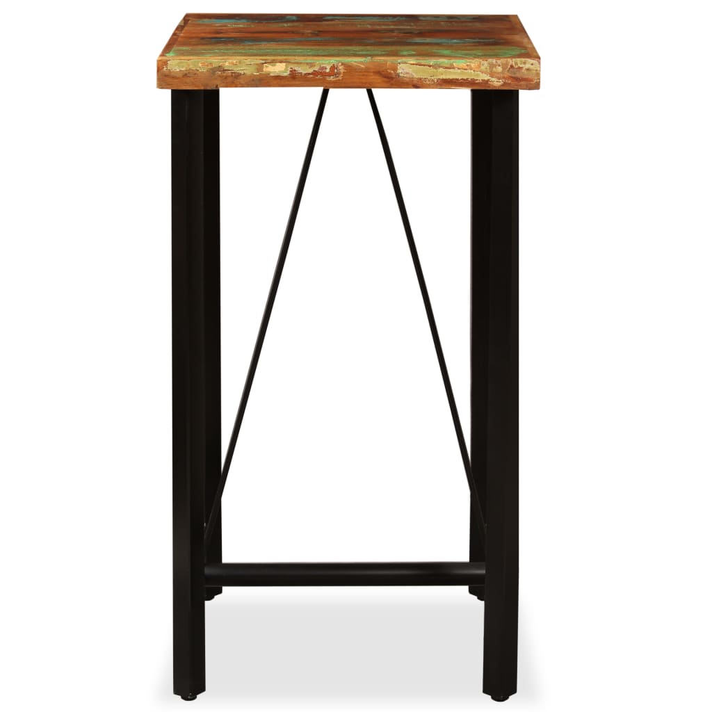 vidaXL Bar Set 3/5/7/9 Piece Industrial Solid Reclaimed Wood Pub Table Stool-4