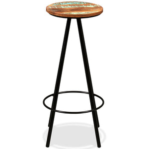 vidaXL Bar Set 3/5/7/9 Piece Industrial Solid Reclaimed Wood Pub Table Stool-3