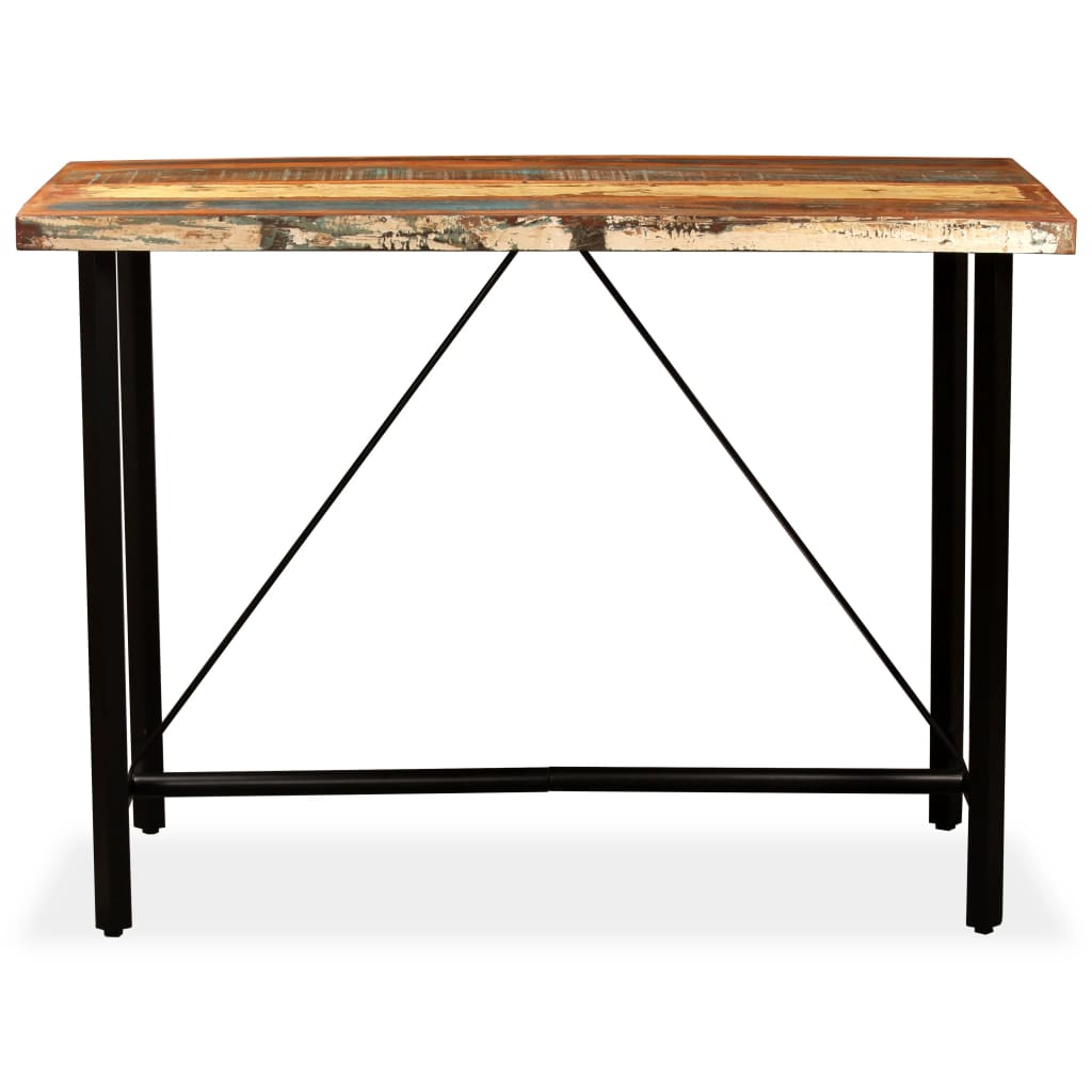 vidaXL Bar Set 3/5/7/9 Piece Industrial Solid Reclaimed Wood Pub Table Stool-13