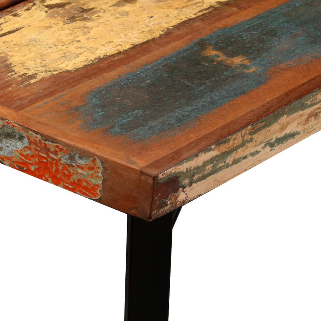 vidaXL Bar Set 3/5/7/9 Piece Industrial Solid Reclaimed Wood Pub Table Stool-2