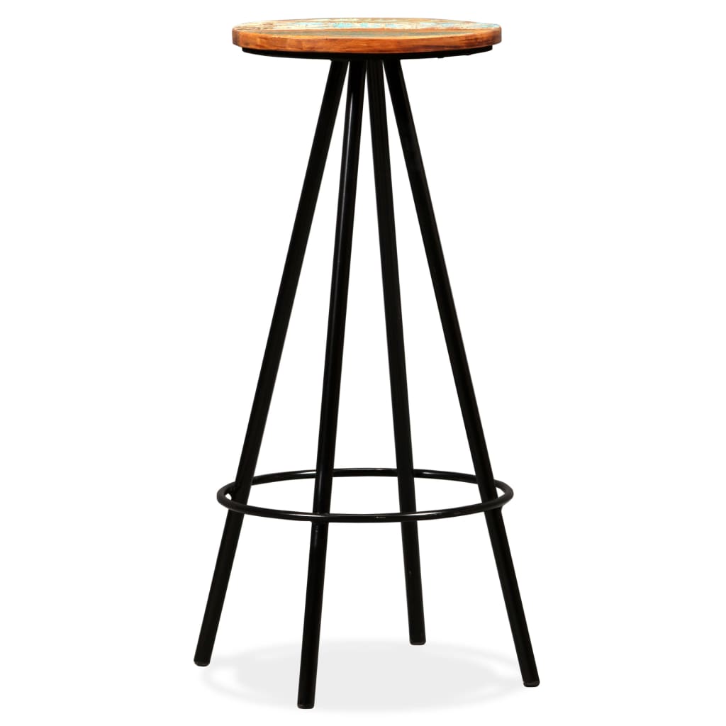 vidaXL Bar Set 3/5/7/9 Piece Industrial Solid Reclaimed Wood Pub Table Stool-5