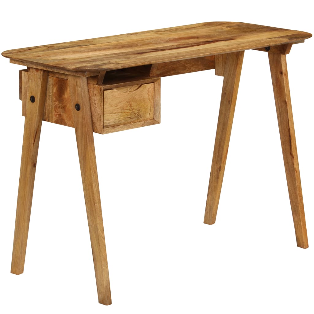vidaXL Writing Desk 43.3"x19.7"x29.9" Solid Mango Wood-0