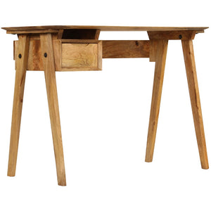 vidaXL Writing Desk 43.3"x19.7"x29.9" Solid Mango Wood-4