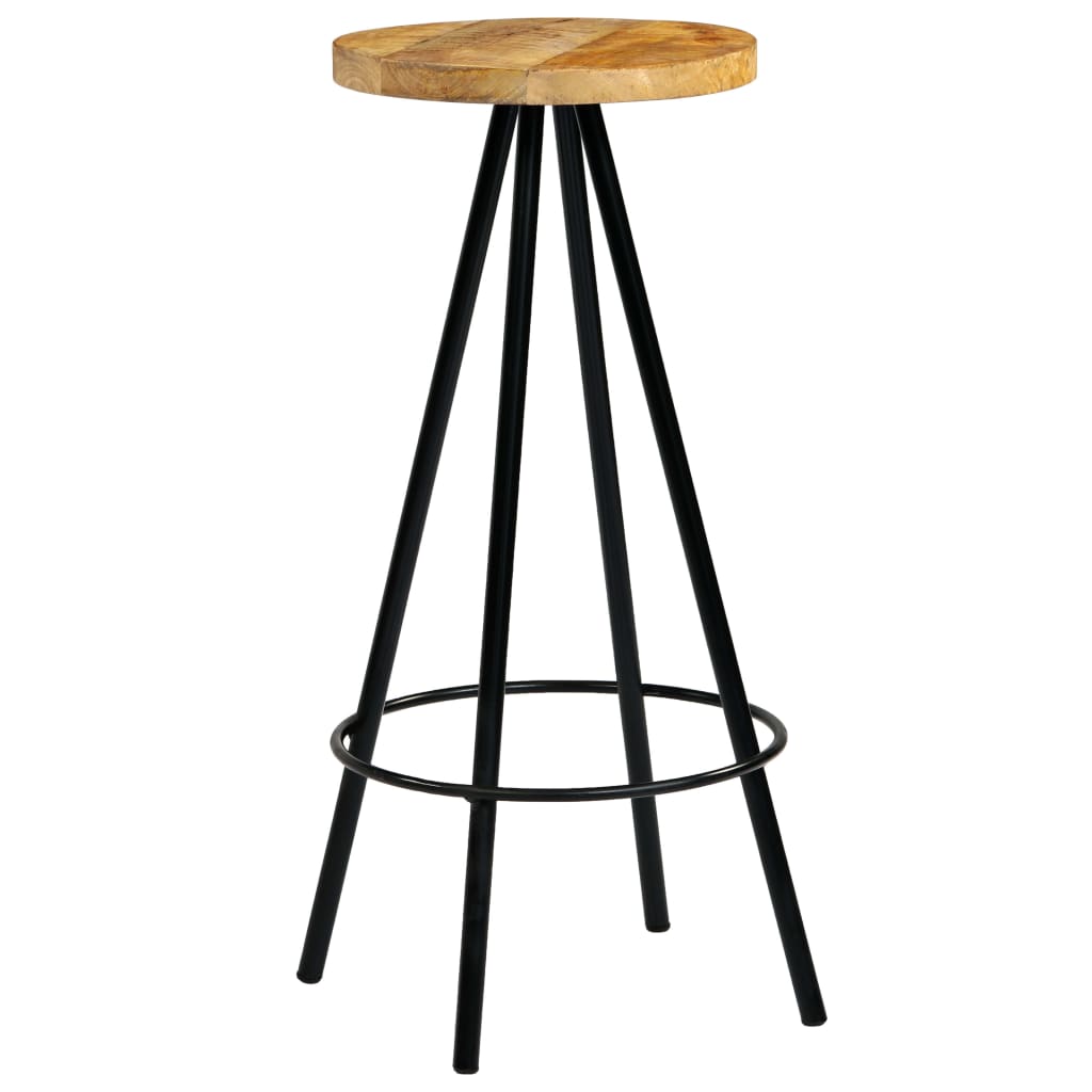 vidaXL Bar Stool Bar Seat Counter Height Island Stool for Pub Solid Mango Wood-17