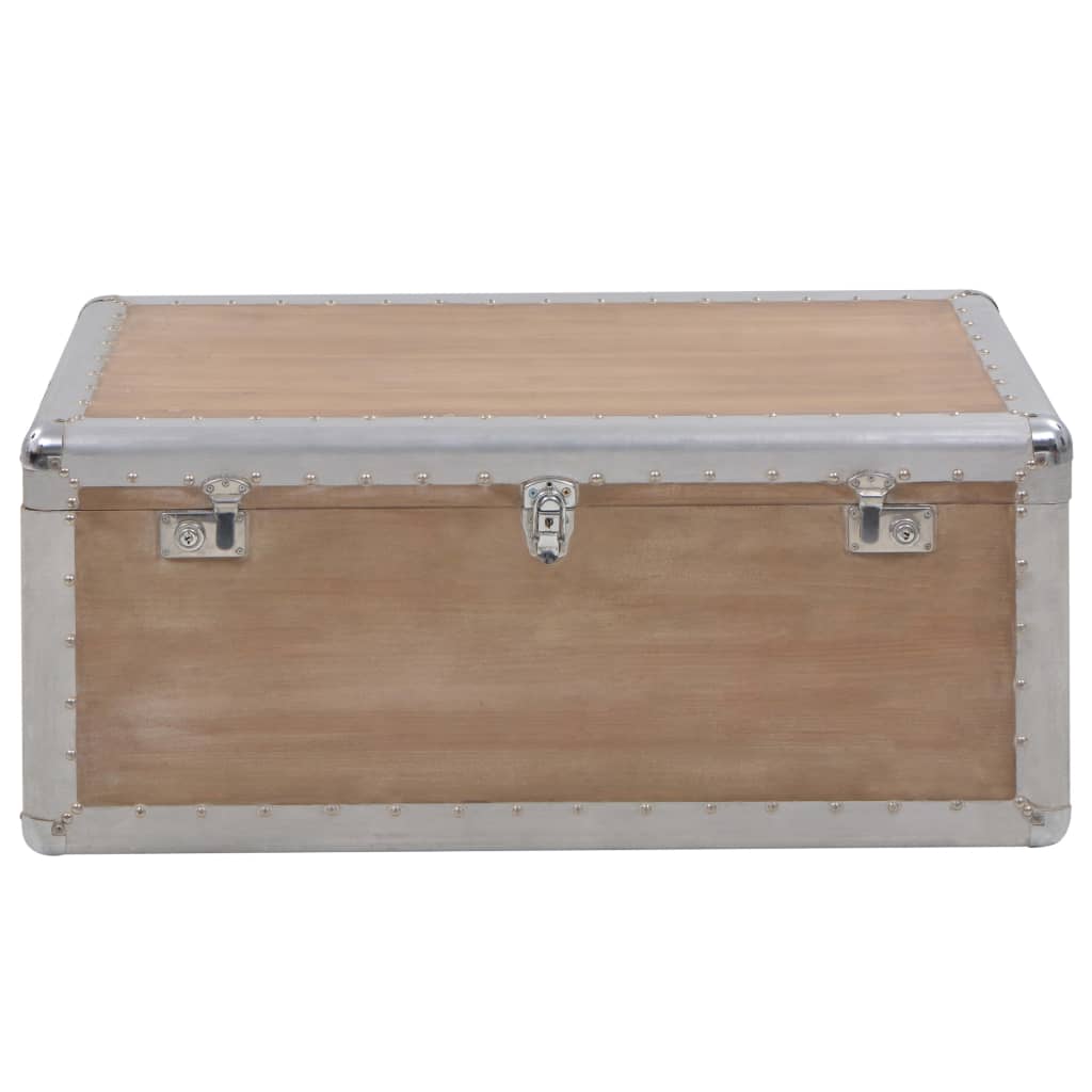 vidaXL Storage Box Solid Fir Wood 35.8"x20.5"x15.7" Brown-0