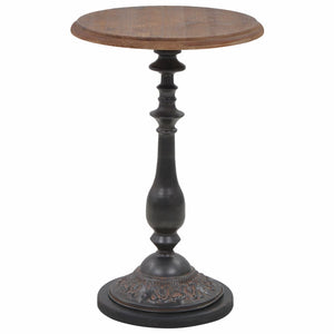 vidaXL End Table Solid Wood Fir 15.7"x25.2" Brown-0