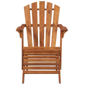 vidaXL Patio Adirondack Chair with Footrest Solid Acacia Wood-1