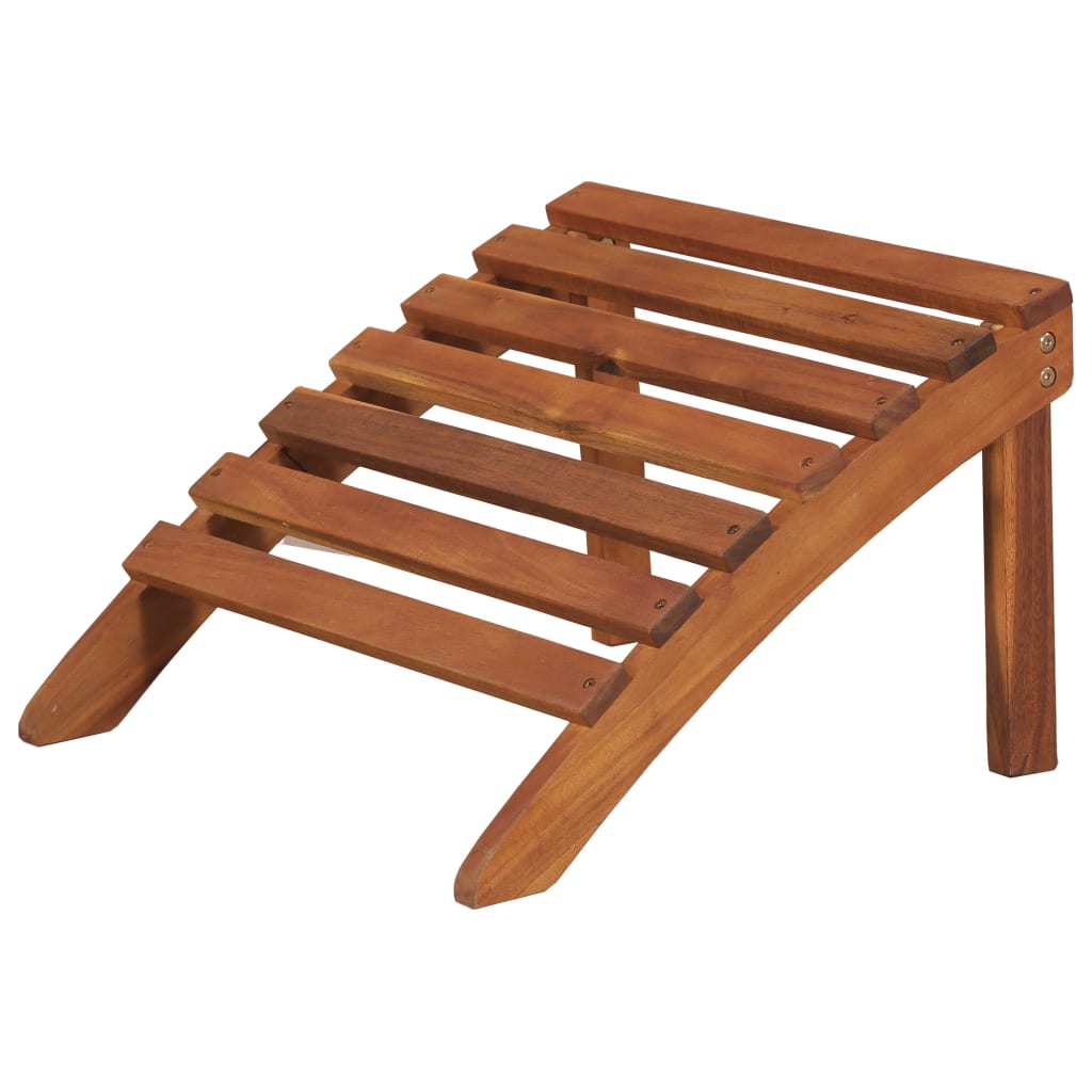 vidaXL Patio Adirondack Chair with Footrest Solid Acacia Wood-6