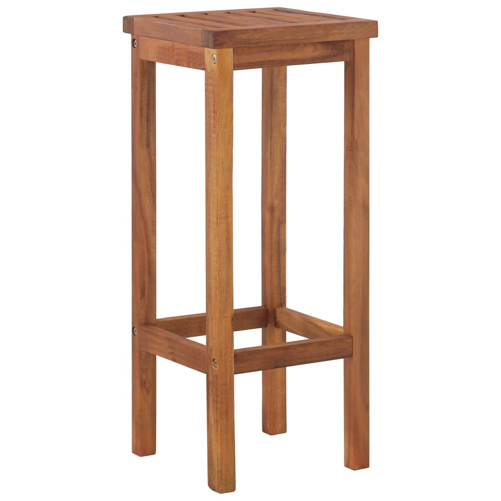 vidaXL Bar Stool Bar Seat Counter Height Stool for Pub Kitchen Solid Wood-12