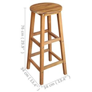 vidaXL Bar Stool Bar Seat Counter Height Stool for Pub Kitchen Solid Wood-20