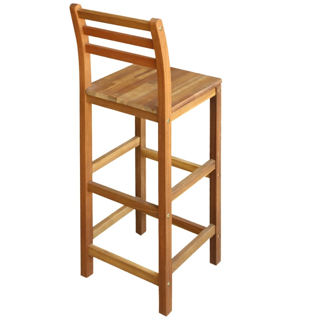 vidaXL Bar Stool Bar Seat Counter Height Stool for Kitchen Pub Solid Wood-20