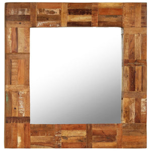 vidaXL Decorative Mirror Wall Mirror Bathroom Mirror Solid Reclaimed Wood-30