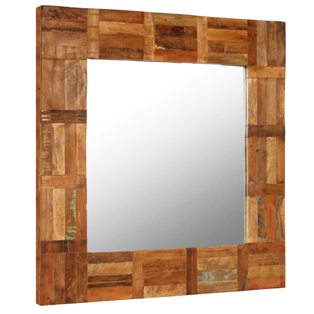 vidaXL Decorative Mirror Wall Mirror Bathroom Mirror Solid Reclaimed Wood-54